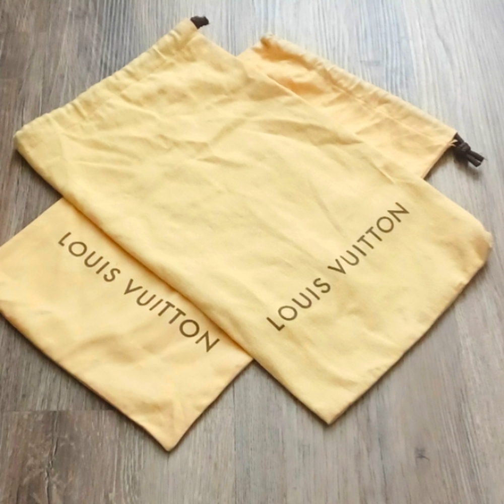 Authentic Louis Vuitton Beige Shoe Dust Bags